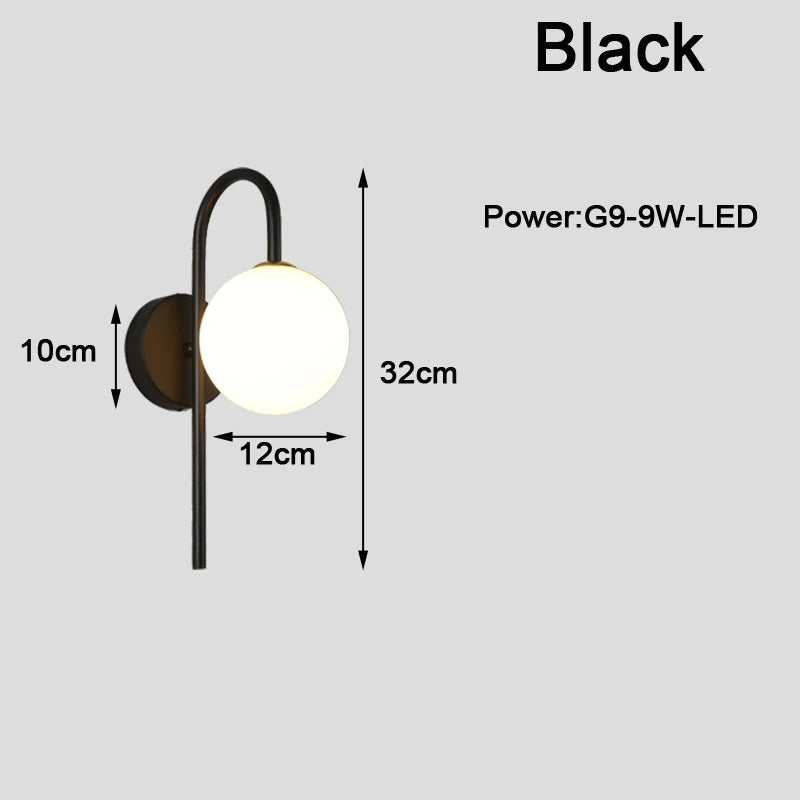 Applique Boule Dorée G9 – Chambre Salon Couloir Nordique