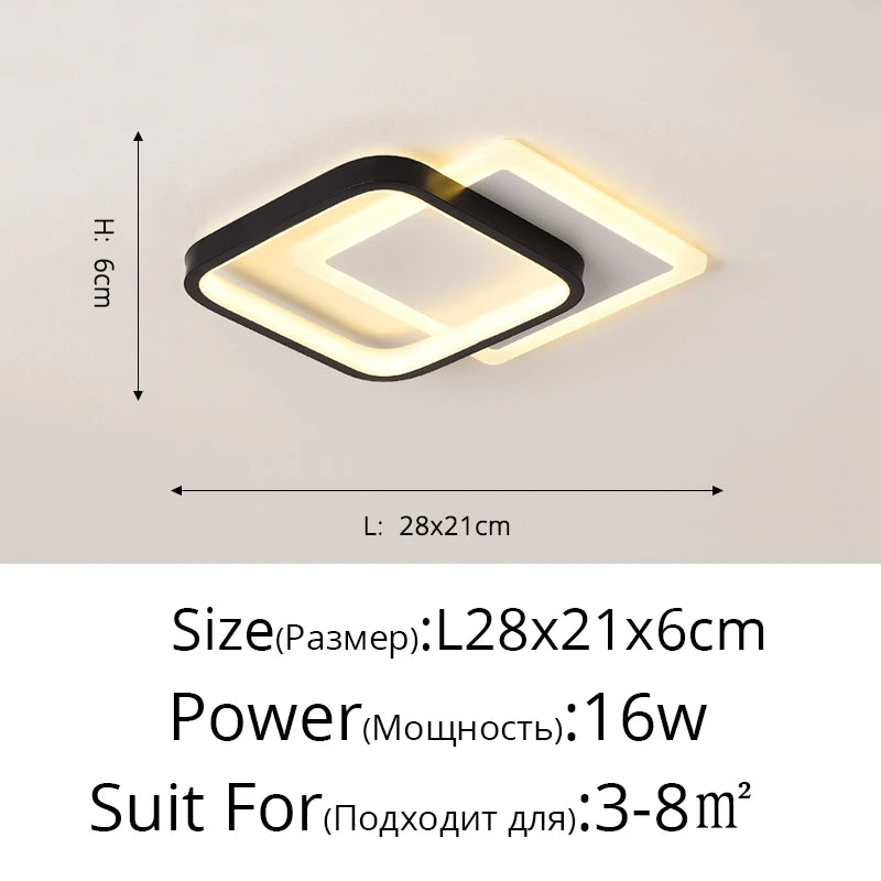 Plafonnier LED Minimaliste – Couloir Entrée Dressing Style Nordique