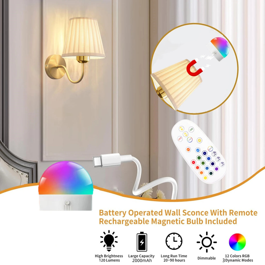 Applique Tissu Sans Fil 15 Couleurs RGB – Chambre Salon Entrée