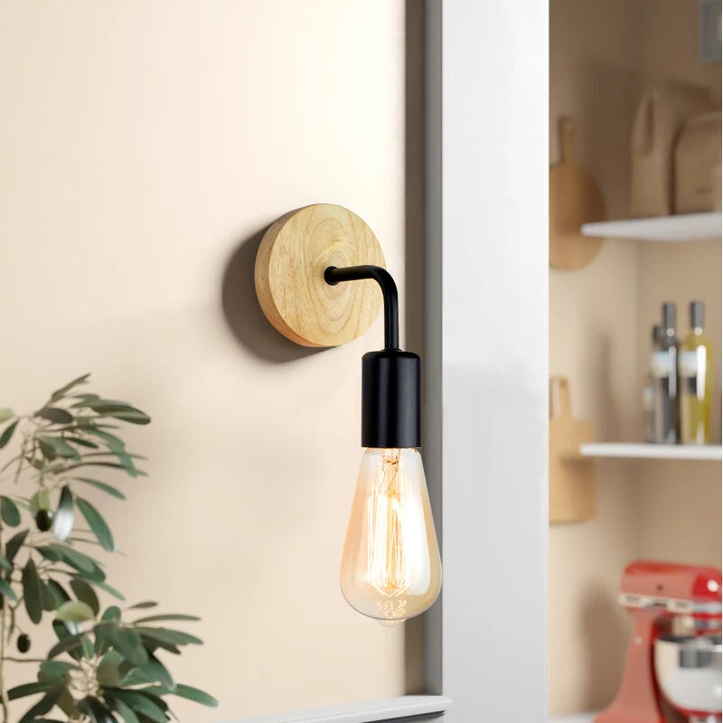 Applique Bois Vintage Épurée – Tête de Lit Chambre Couloir