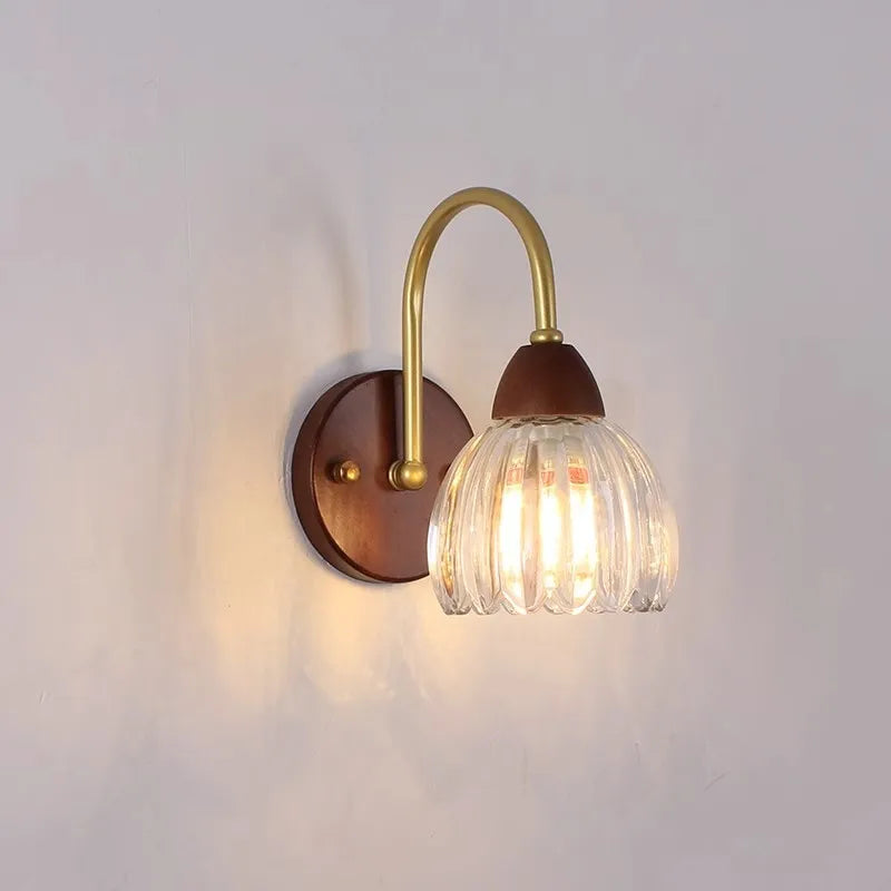 Applique Cuivre et Verre Opalin – Élégance Moderne Chambre Salon