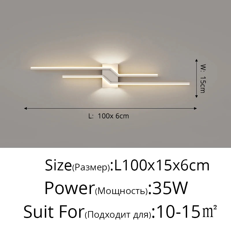 Applique LED Bande Minimaliste Loft – Fond Salon Chambre Design
