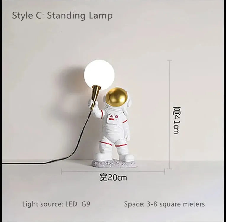 Applique Astronaute Résine Rechargeable – Déco Chambre Enfant Créative