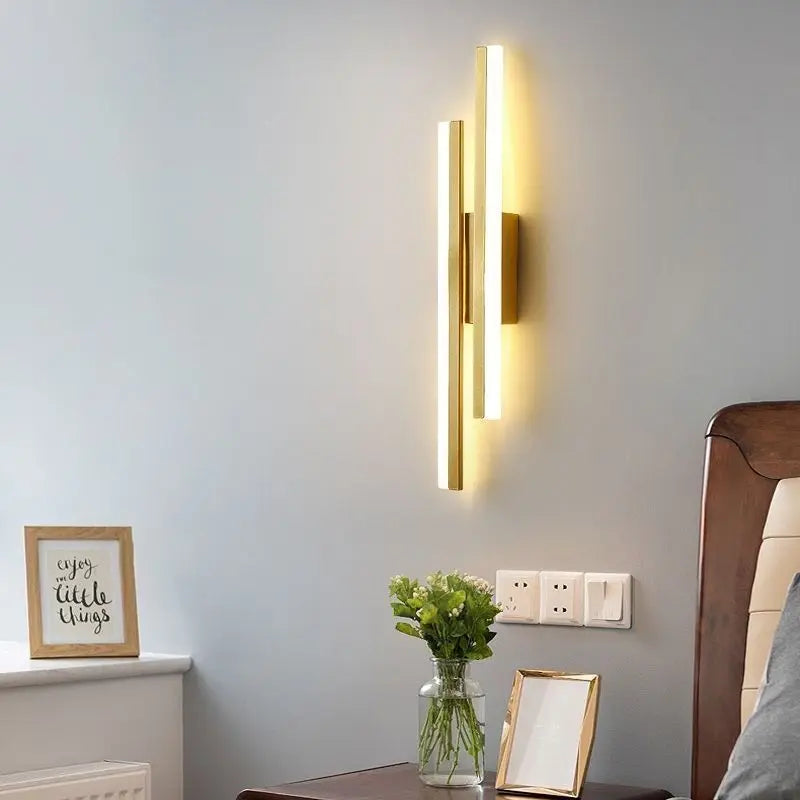 Applique Cuivre Tube Acrylique LED – Chambre Salon Couloir Chic