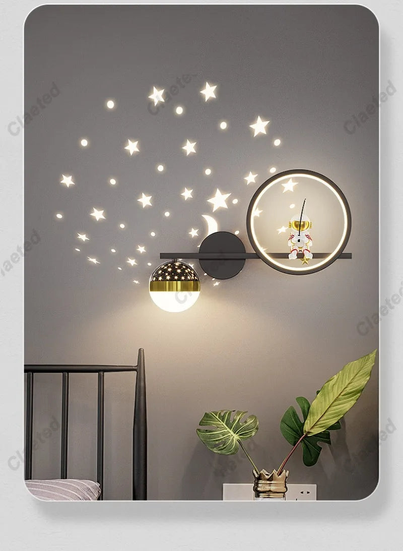 Applique Astronaute Projection Étoiles – Déco Créative Chambre Enfant