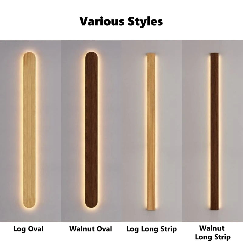 Applique Bois Linéaire LED Longue Bande – Chambre Salon Design