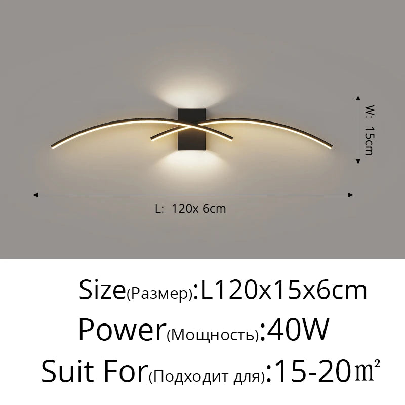 Applique LED Bande Minimaliste Loft – Fond Salon Chambre Design