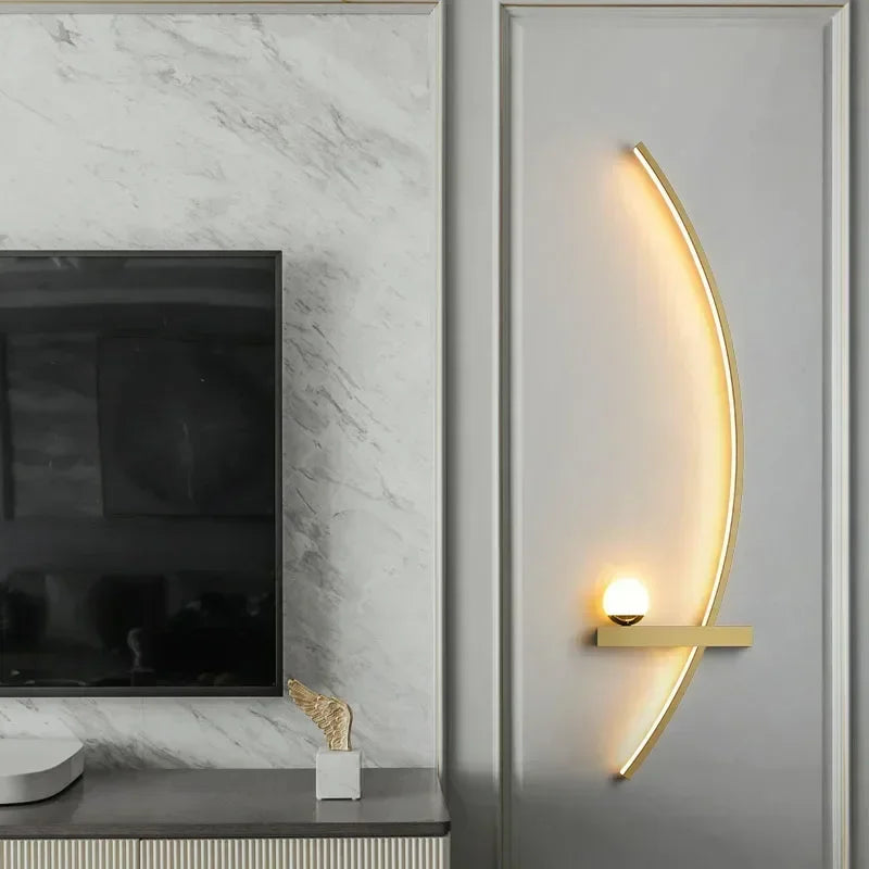 Applique LED Arc Aluminium – Chambre Salon Escalier Design