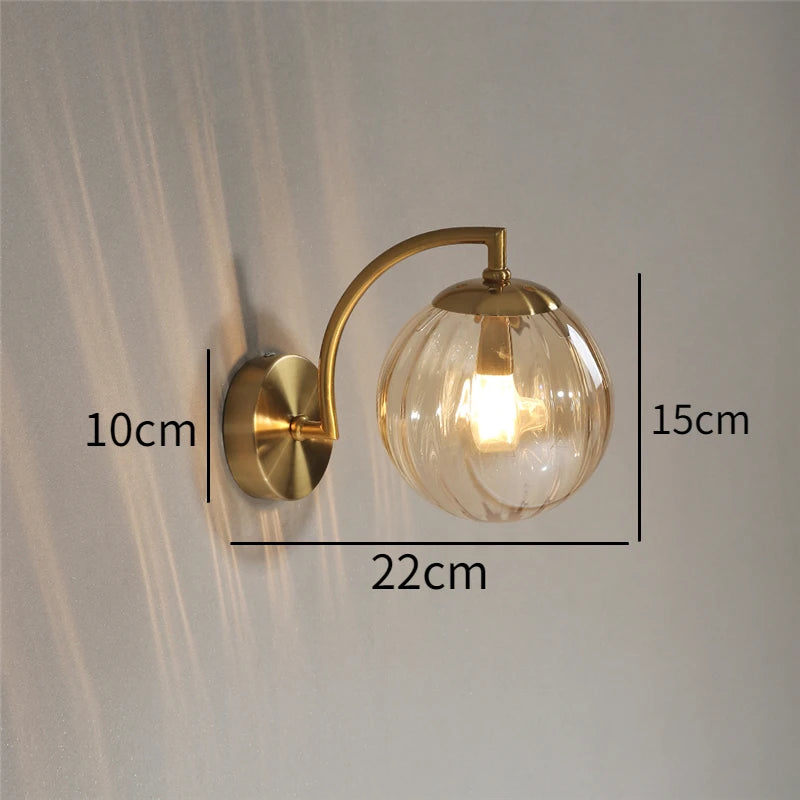 Applique Boule Verre Colorée – Déco Chic Chambre Salle de Bain