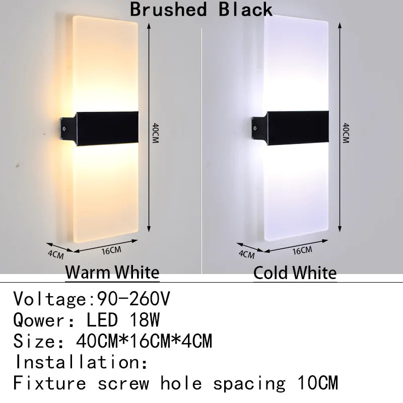Applique LED Angle Droit Acrylique – Chambre Couloir Hôtel