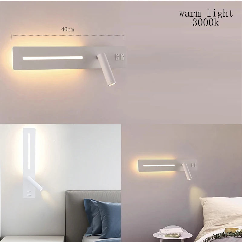 Applique Murale avec Port USB – Lecture Tête de Lit Chambre