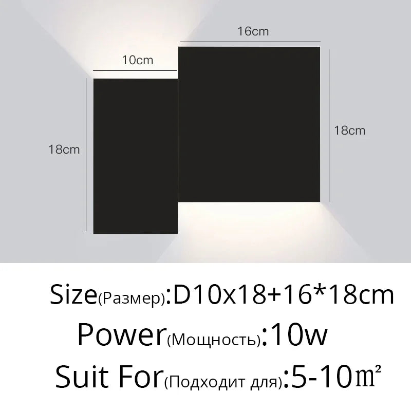 Applique Linéaire Fer Design Contemporain – Simple ou Double Tête