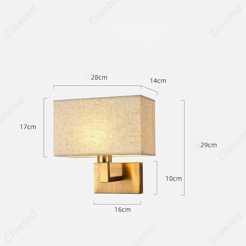 Applique Murale Orientable Abat-Jour Tissu – Chambre Salon Couloir