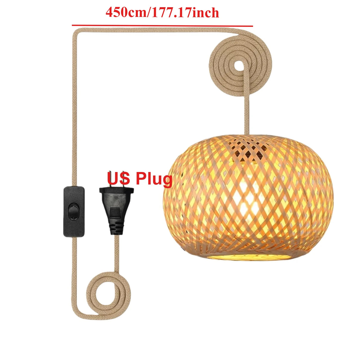 Applique Boule Bambou Tressée – Esprit Japonais Naturel