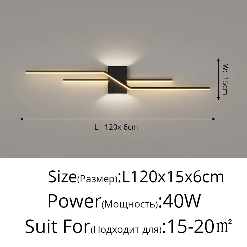 Applique LED Bande Minimaliste Loft – Fond Salon Chambre Design