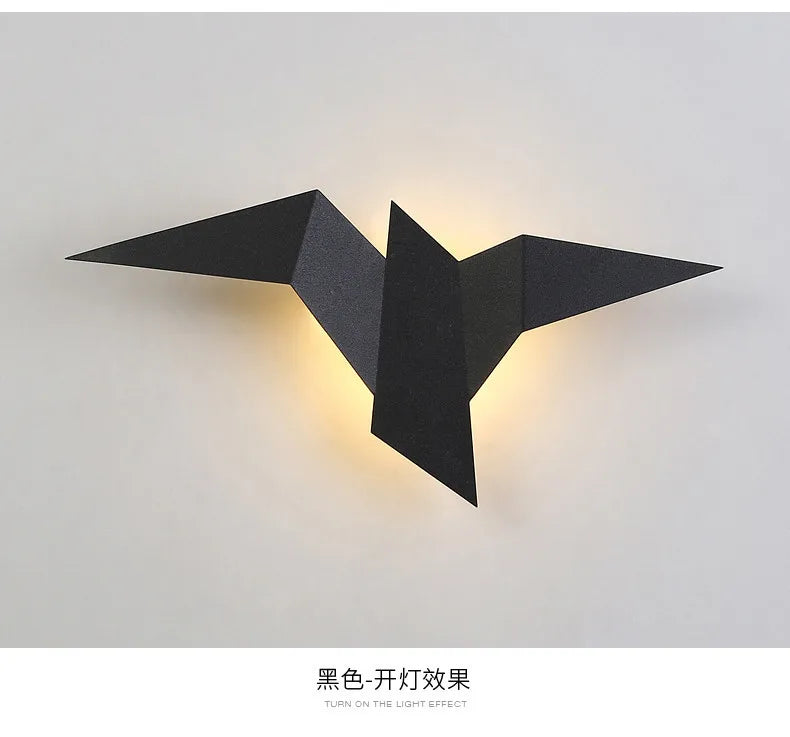 Applique Oiseaux LED Nordique – Chambre Tête de Lit
