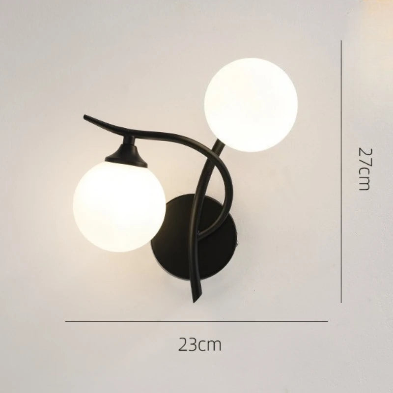 Applique Boule Verre Fer Nordique – Globe Dépoli Bras Orientable