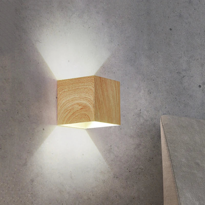 Applique Effet Bois Wabi-Sabi LED Haut/Bas – Chambre Couloir Zen