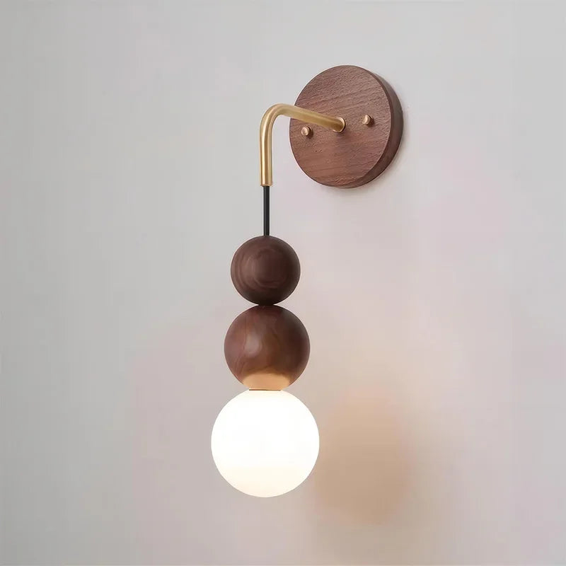 Applique Bois Noyer Style Japonais – Tête de Lit Salon Couloir