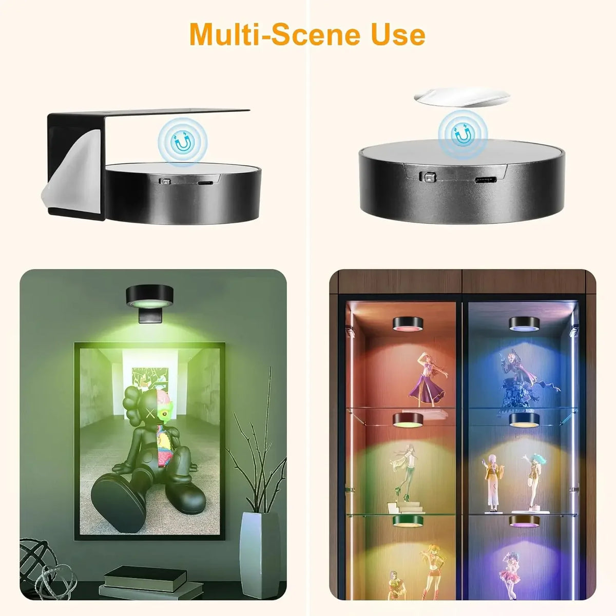 Applique LED Sans Fil Magnétique Dimmable – Tableau Décoration