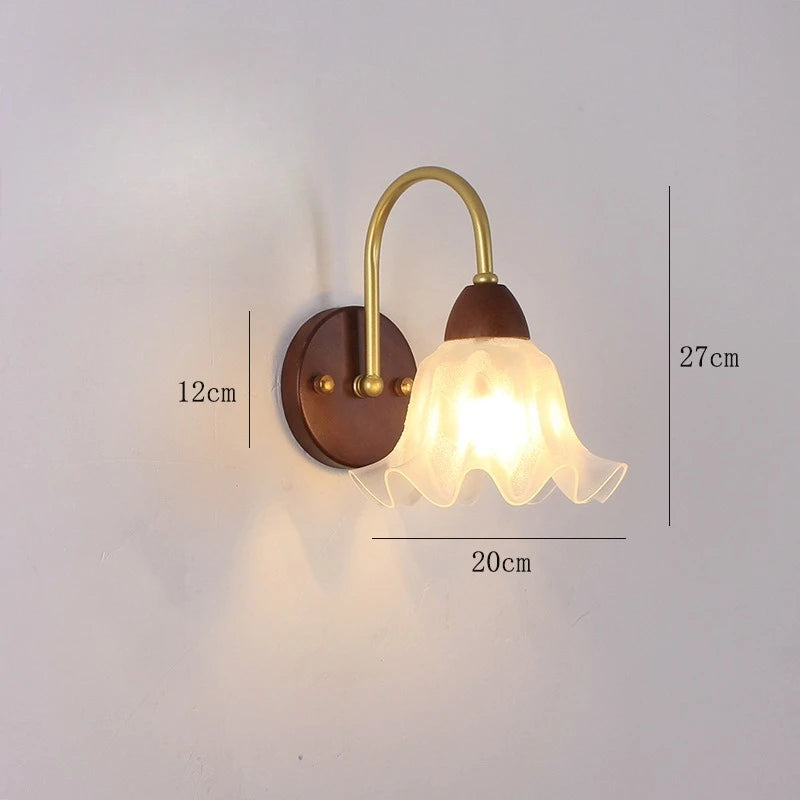 Applique Cuivre et Verre Opalin – Élégance Moderne Chambre Salon