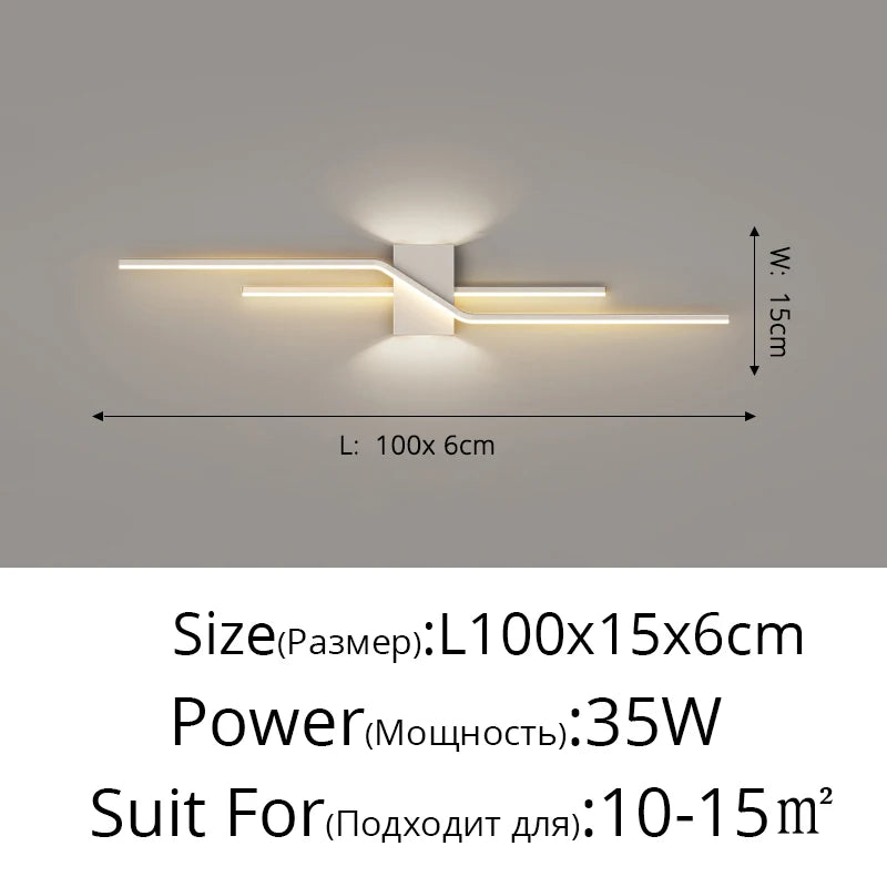 Applique LED Bande Minimaliste Loft – Fond Salon Chambre Design