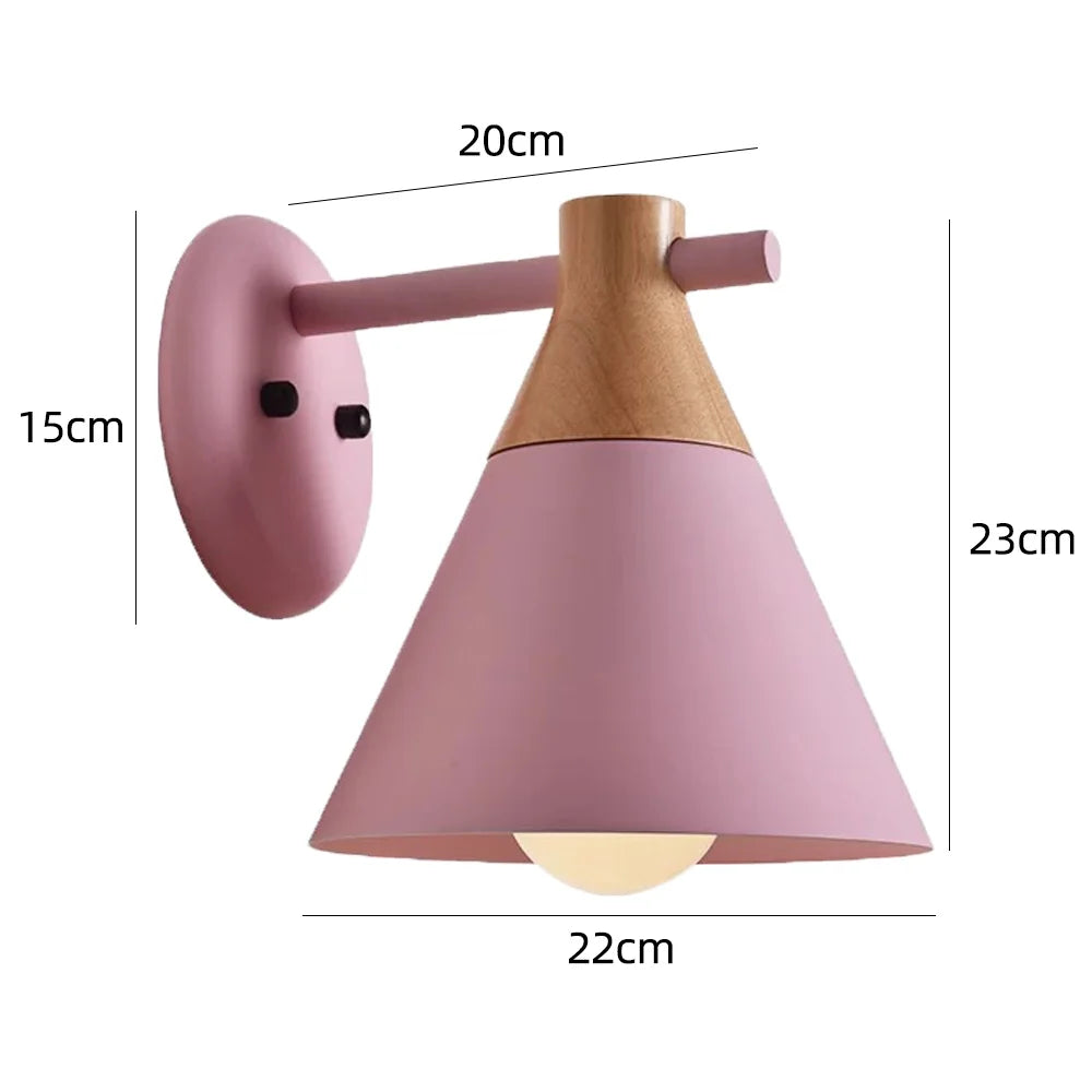 Wooden Wall Light Nordic Modern Bedroom Bedside Lamp Hallway Living Room Kitchen Industrial Wall Sconce E27 Home Decor Lighting
