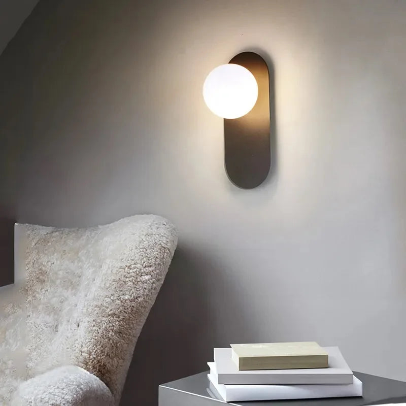 Applique Boule Dorée G9 – Chambre Salon Couloir Nordique