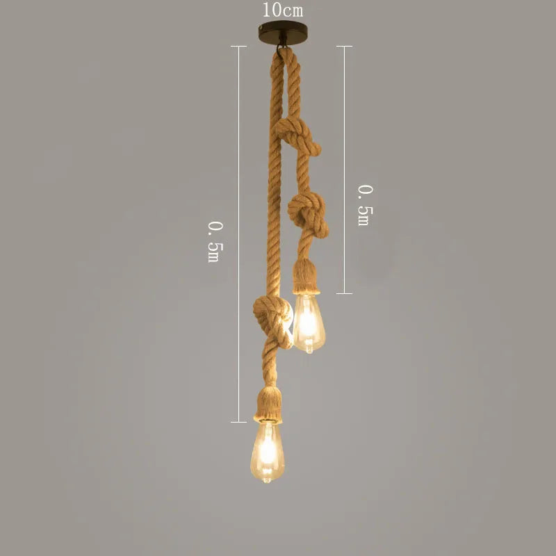 Applique Bois et Corde de Chanvre – Rétro Escalier Couloir Chambre