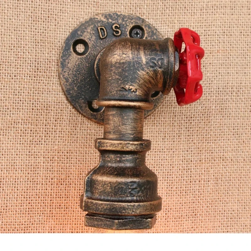 Applique Tuyau Fer Steampunk – Finition Rouille Esprit Usine Vintage