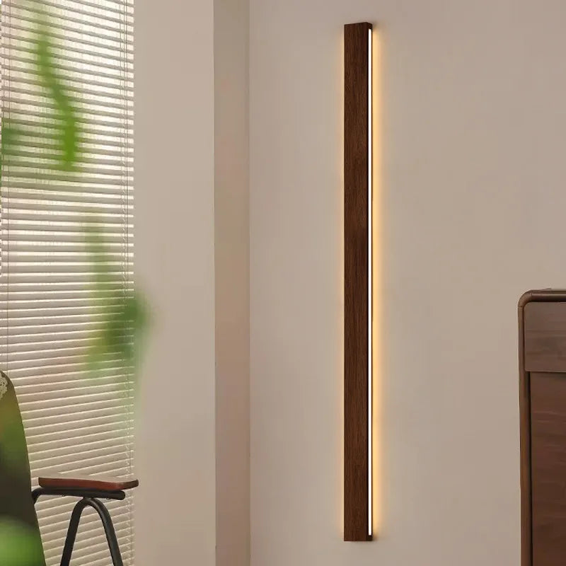 Applique Bois Linéaire LED Longue Bande – Chambre Salon Design