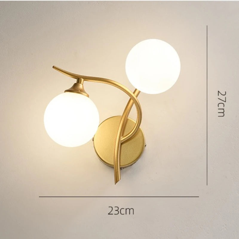 Applique Boule Verre Fer Nordique – Globe Dépoli Bras Orientable
