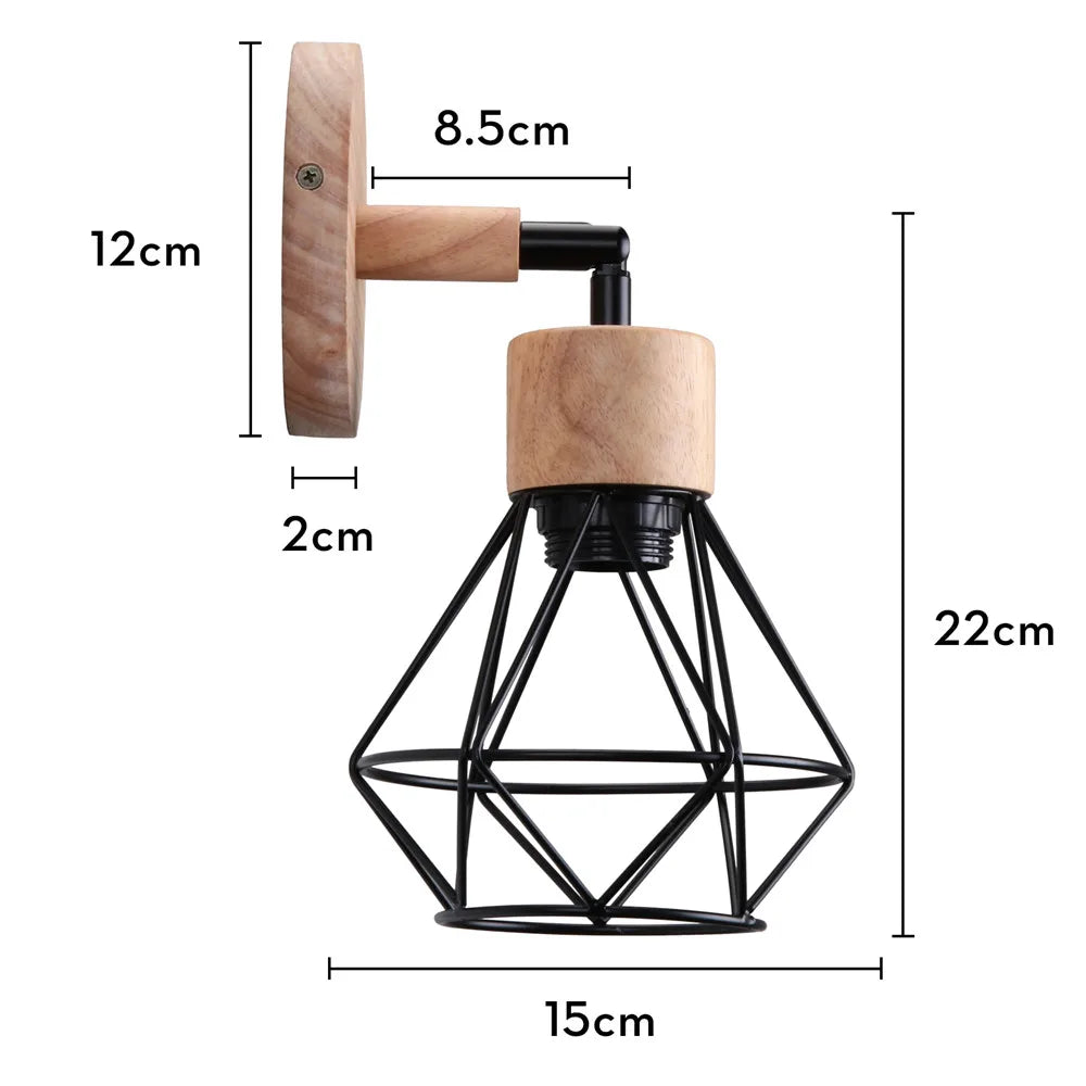Applique Bois et Fer Campagne Industrielle – Chambre Couloir