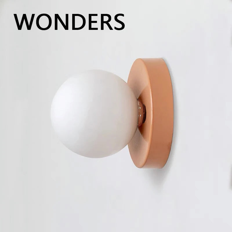 Applique Boule Macaron Colorée – Chambre Salon Design Pastel