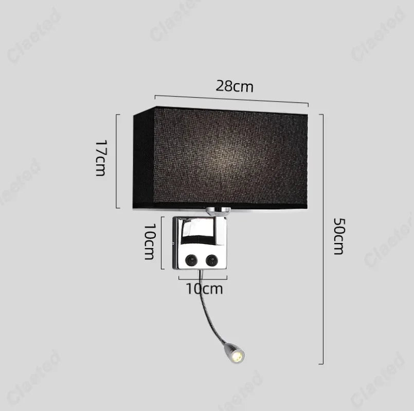 Applique Abat-Jour Tissu Orientable – Spot Lecture Ajustable