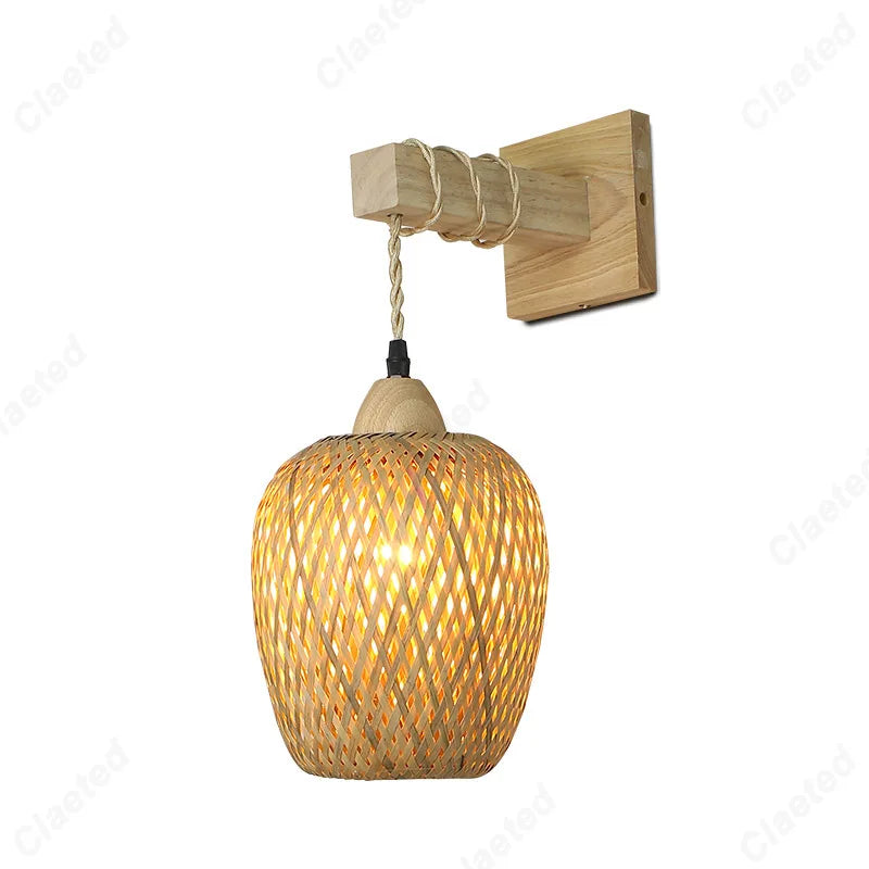 Applique Bambou Ronde Japonaise – Couloir Chambre Balcon