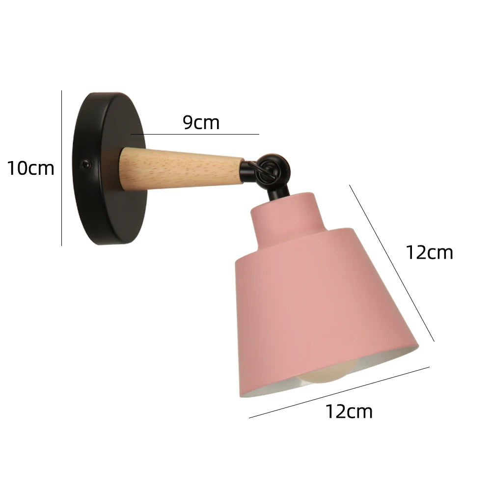 Wooden Wall Light Nordic Modern Bedroom Bedside Lamp Hallway Living Room Kitchen Industrial Wall Sconce E27 Home Decor Lighting