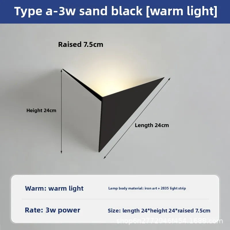 Applique LED Géométrique Minimaliste – Chambre Salon Couloir Art