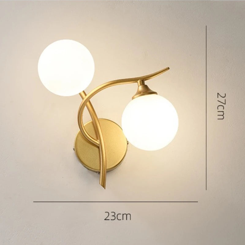 Applique Boule Verre Fer Nordique – Globe Dépoli Bras Orientable