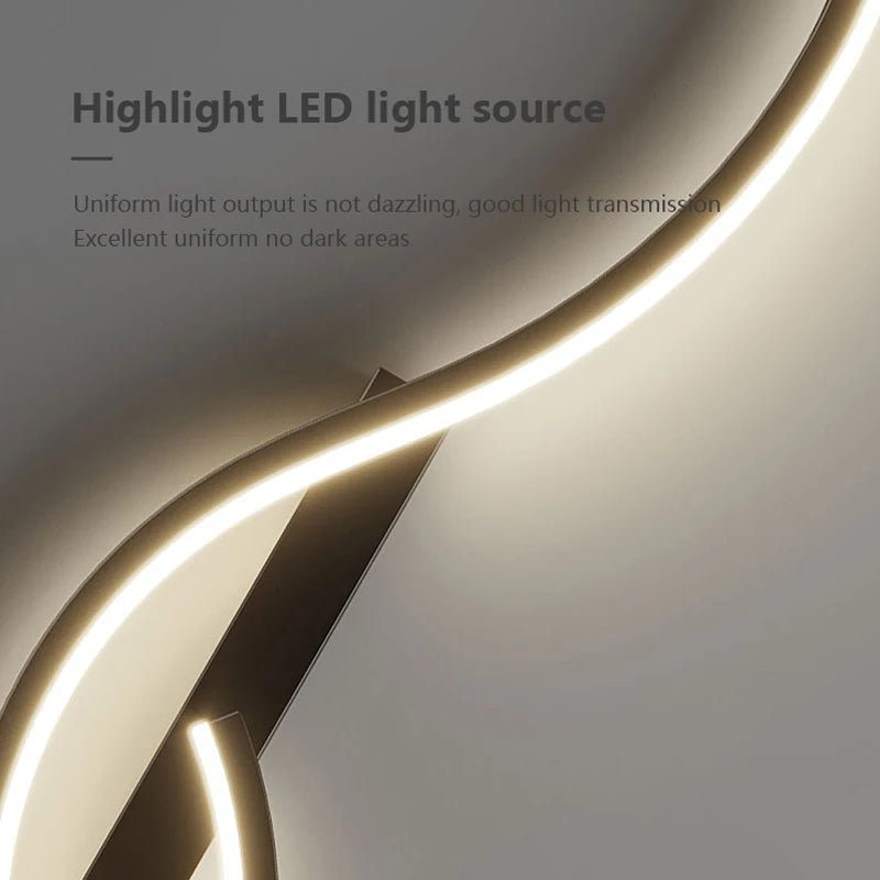 Applique LED Ondulée Aluminium – Chambre Salon Design Contemporain