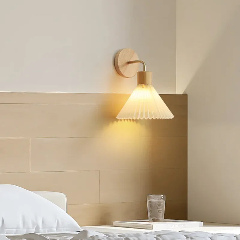 Applique Bois Nordique LED Chambre Hôtel – Salon Bureau Chic