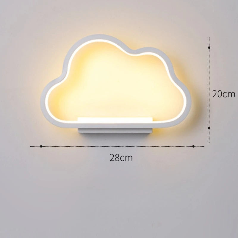 Applique Nuage Souriant LED – Veilleuse Créative Chambre Enfant
