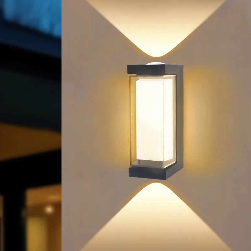 Applique LED Extérieure Haut/Bas – Jardin Porche Terrasse Moderne