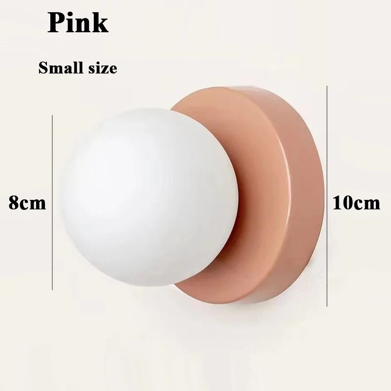 Applique Boule Macaron Colorée – Chambre Salon Design Pastel