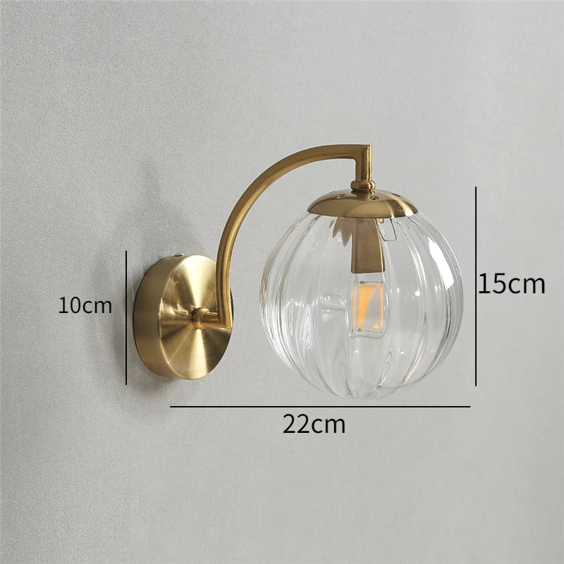 Applique Boule Verre Colorée – Déco Chic Chambre Salle de Bain
