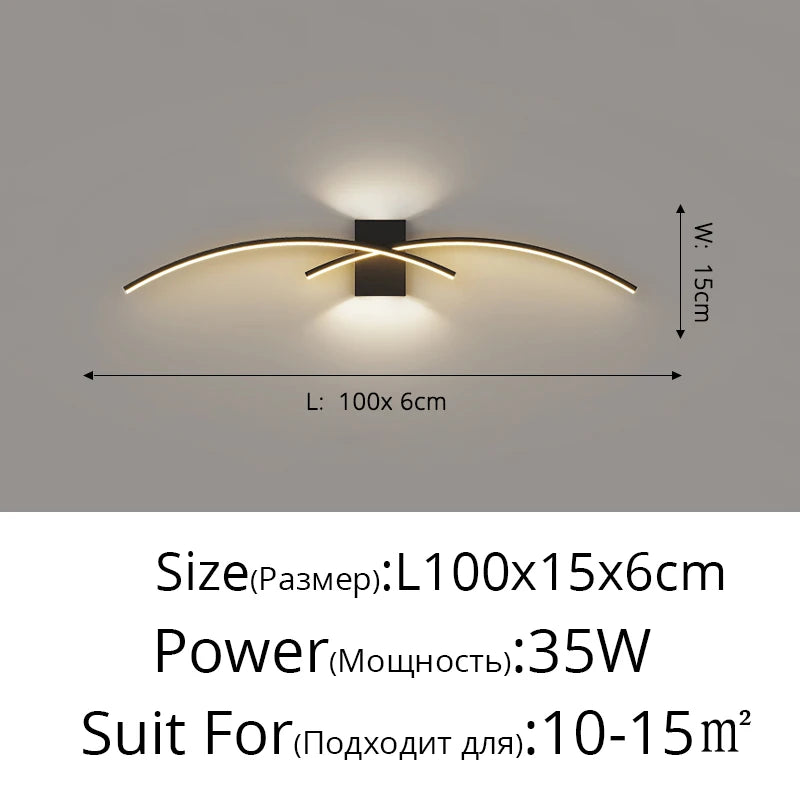 Applique LED Bande Minimaliste Loft – Fond Salon Chambre Design