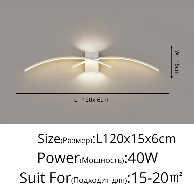 Applique LED Bande Minimaliste Loft – Fond Salon Chambre Design