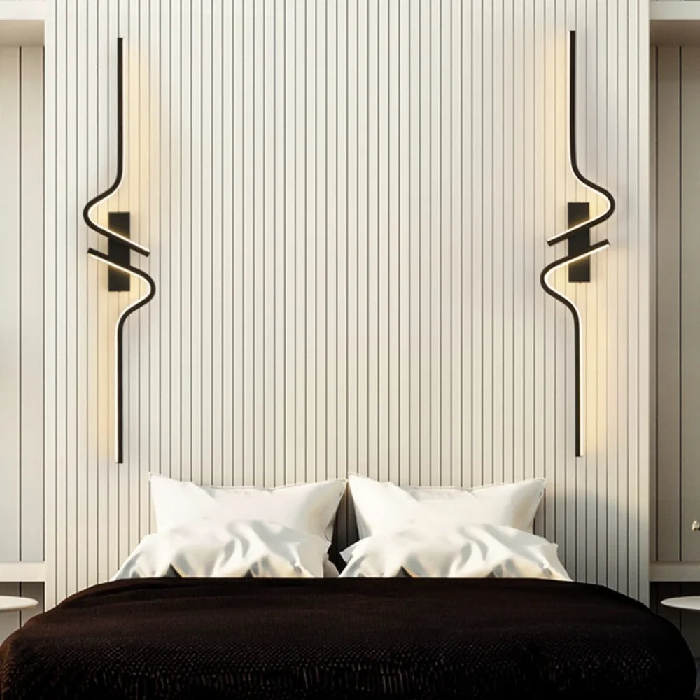 Applique LED Ligne Noire Design – Couloir Escalier Balcon