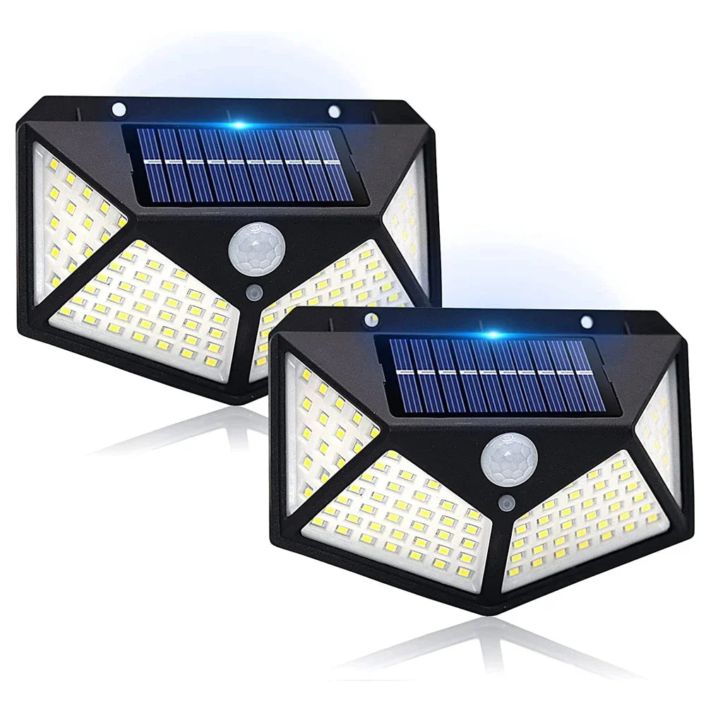 Applique Solaire LED 100 Détecteur de Mouvement – Jardin Extérieur
