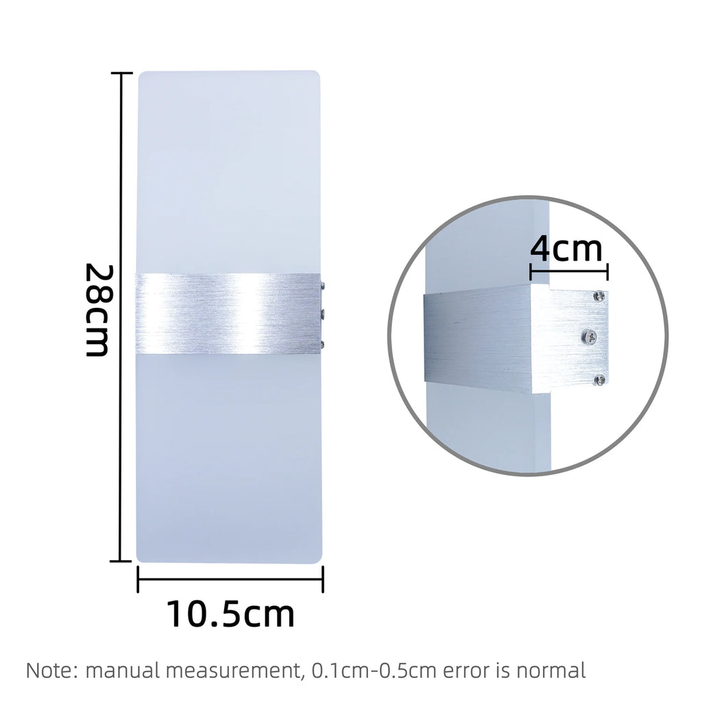 Applique LED Aluminium Minimaliste Intérieur – Salon Chambre Couloir
